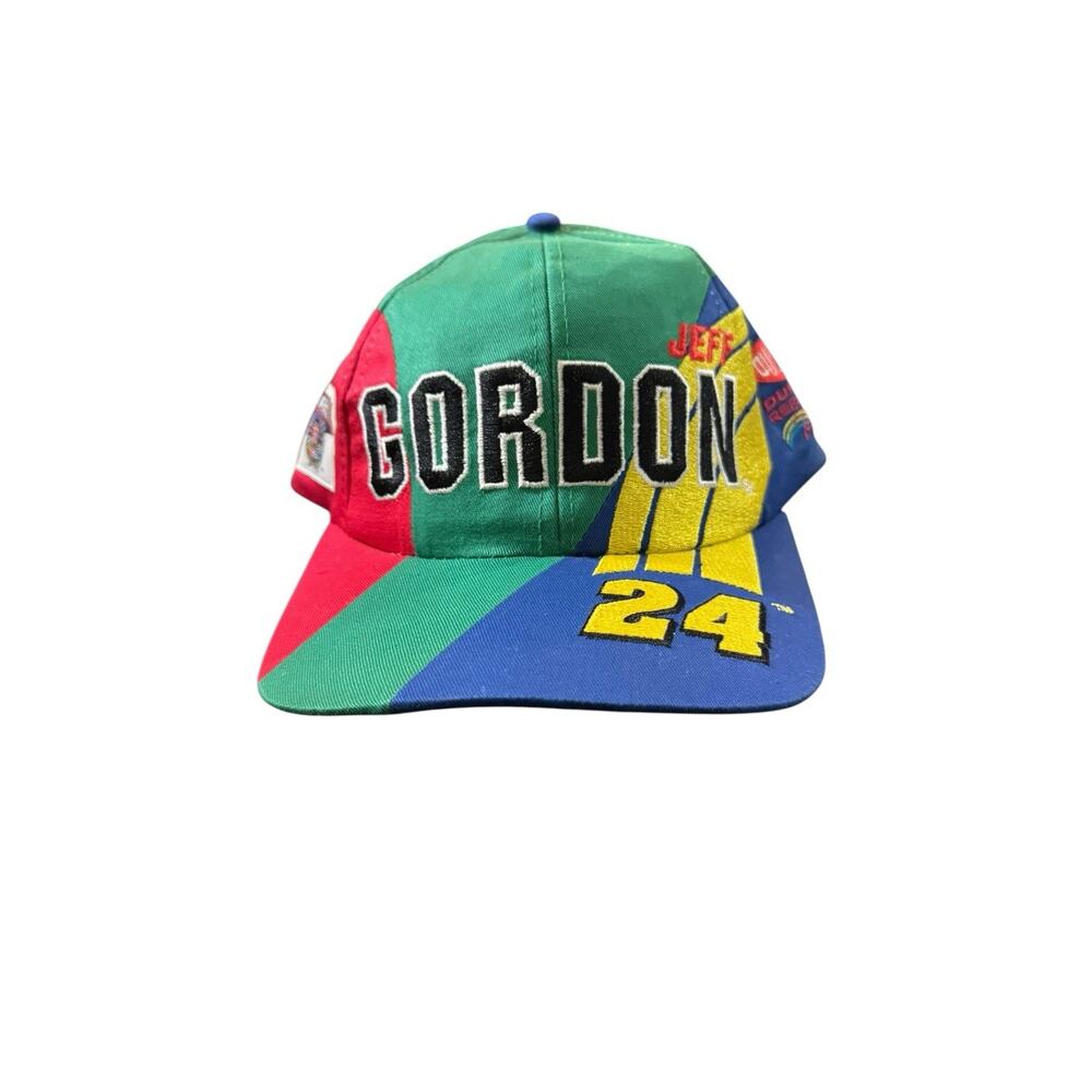 Vintage NASCAR Jeff Gordon 24 DuPont 50th Anniversary Snapback Hat Cap Colorful